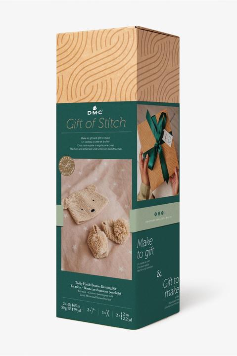 Produktbild DMC Gift of Stitch Strickset Teddy Mütze & Schuhe