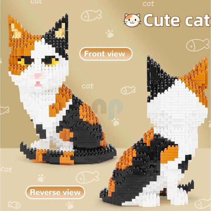 Actual product image Balody 16036 - Sitting Cat (1300 pieces)