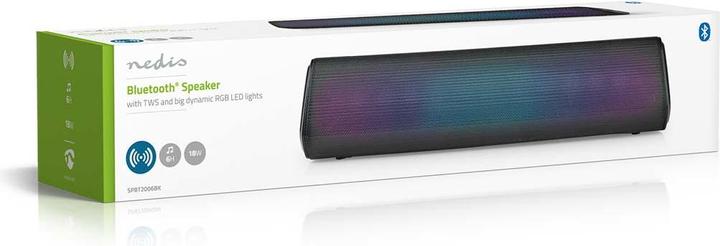 Actual product image Nedis Bluetooth® speaker | max. battery life: 6 hrs | tabletop design | 18 W | stereo | built-in (6 h, Battery operated)