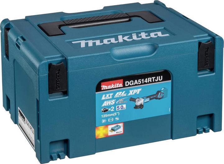 Actual product image Makita DGA514RTJU cordless angle grinder (125 mm)