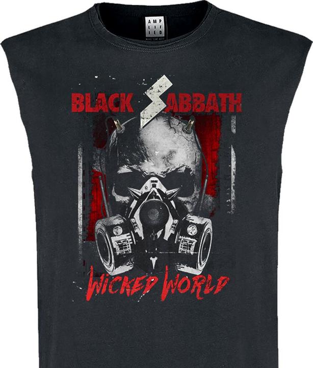 Actual product image Amplified Mens Wicked World Black Sabbath Sleeveless Tank Top (XS)