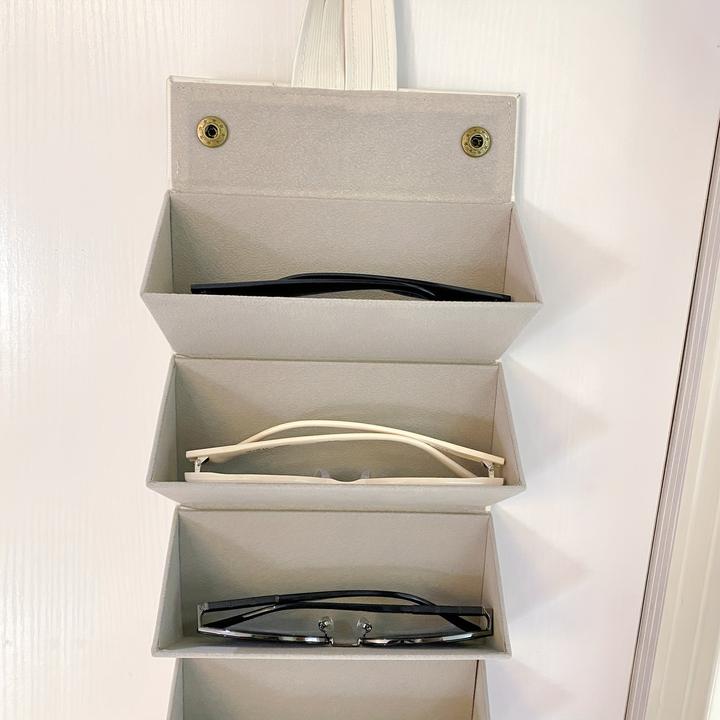 Image du produit Only-Bags.Store 1pc Glasses Organizer Case, Portable Glasses Case, PU Leder Hanging Foldable Eyeglasses Case