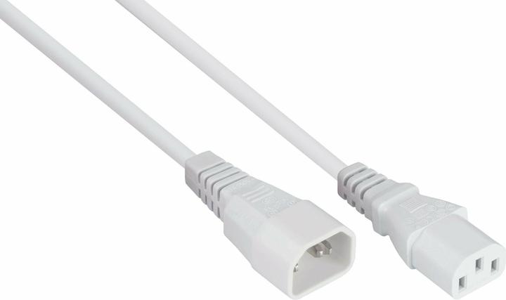 Image du produit Kabelmeister Rallonge d'alimentation C14 à C14 blanche 3m (3 m, C14, C13)