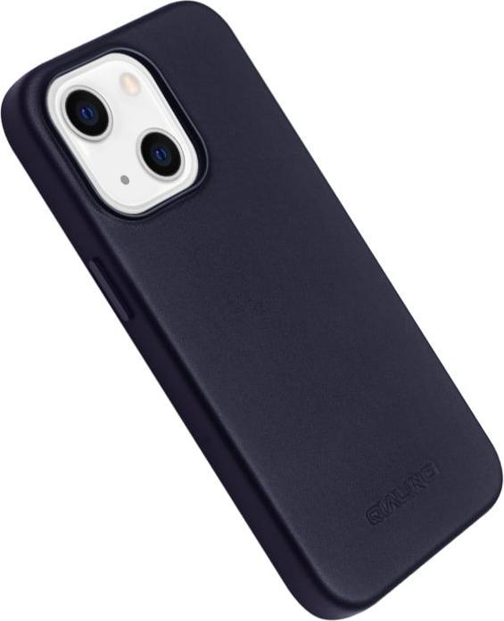 Actual product image QiAlino Sleeve (MagSafe compatible) Dark blue (Apple iPhone 14 Plus)