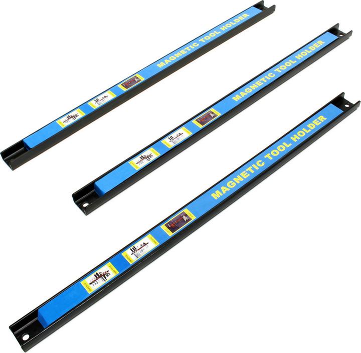 Immagine prodotto Wiltec Set di portautensili da parete magnetici da 46 cm con 3 pezzi per garage e officine