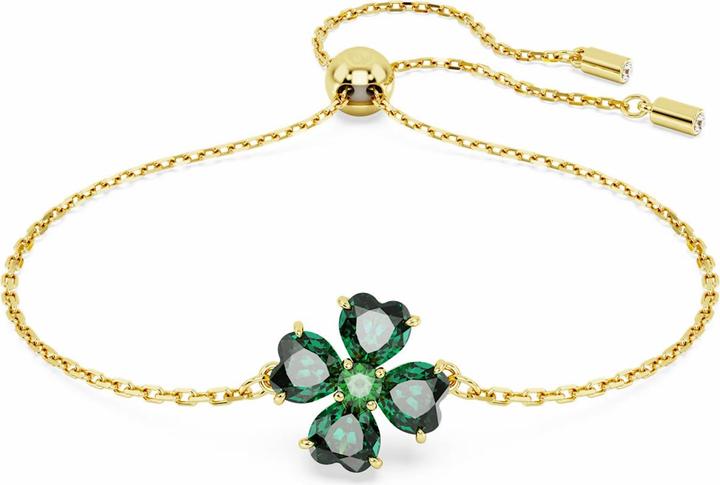Swarovski Bracciale Idyllia Vari Tagli Trifoglio Fortunato Oro Verde (24 cm, Metallo Swarovski)