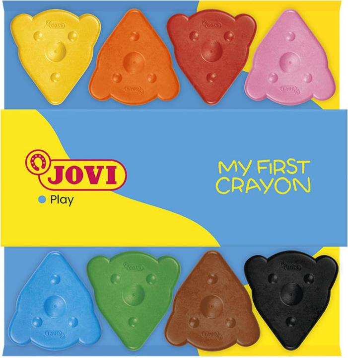 Actual product image Jovi L'OURS MAGIQUE wax crayons 8 bear-shape basic colors (Multicoloured, 8 x)