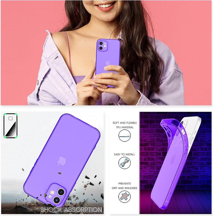 Produktbild Nalia Klare Neon Handyhülle (Apple iPhone 12)