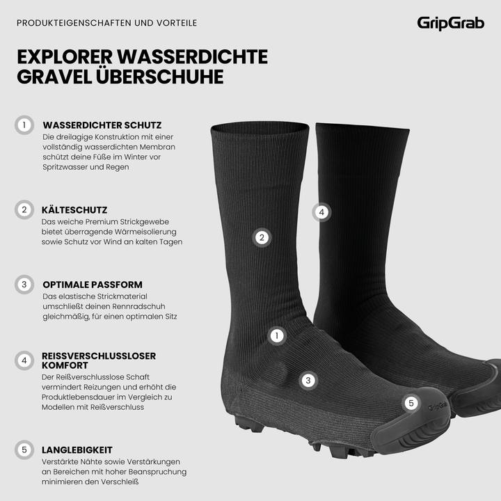 Immagine prodotto GripGrab Sovrascarpe impermeabili Explorer per ghiaia (36, 37, 38)