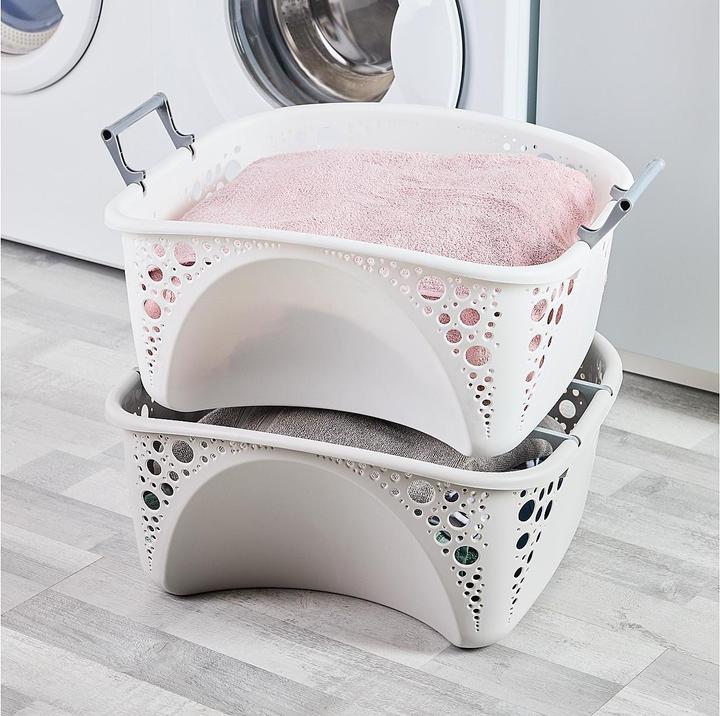 Immagine prodotto Cesto per la biancheria 40l impilabile grigio (40 l)