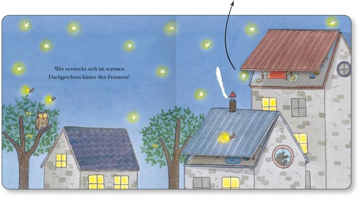 Actual product image Quietly through the night - A cardboard picture book with lots of flaps (German)