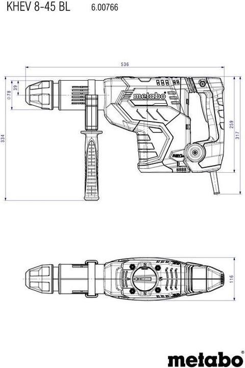 Actual product image Metabo Khev 8-45 Bl (Electrical connection)