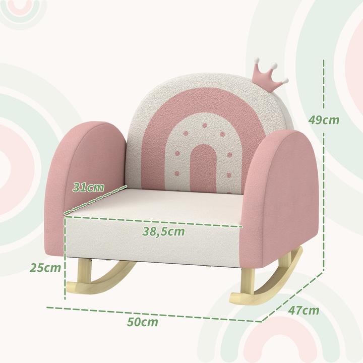 Produktbild Aiyaplay Kindersessel Samt, Holz Rosa (Kindersessel)