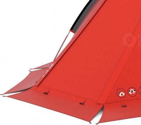 Image du produit Husky Flame 2 Extreme Lichtgewicht Tent - Rood - 2 Persoons (Tente tunnel, 3.26 kg, 2 personnes)