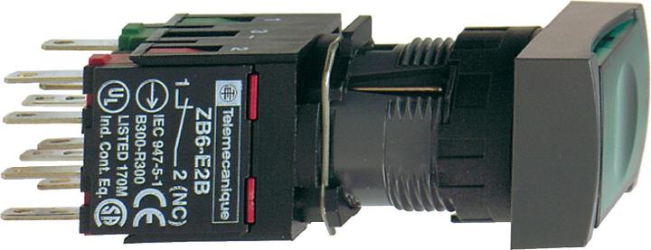 Produktbild Schneider Electric Leuchtdrucktaster, grün Ř 16, flach, o. XB6DW3B5B