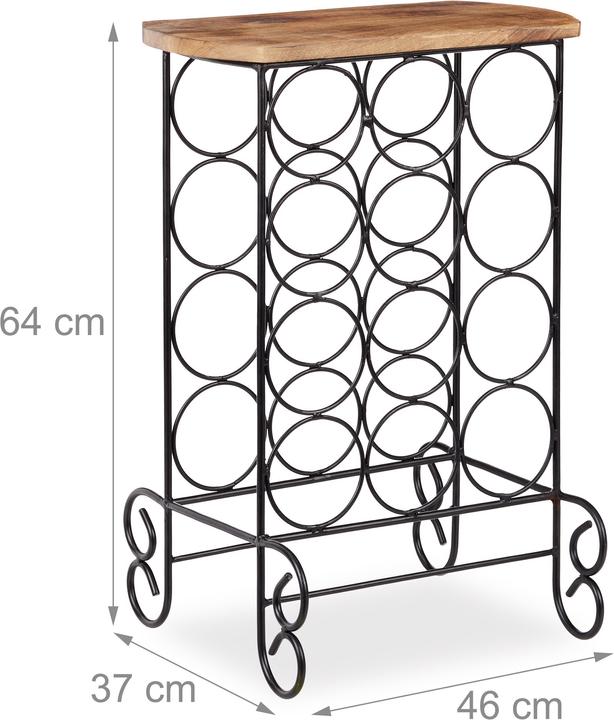 Produktbild Relaxdays Weinregal (46 x 37 x 64 cm, 12 Fl.)