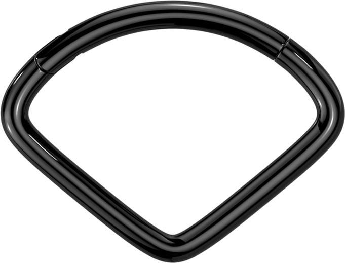 Image du produit Star Piercing Micro anneau segment pliable noir compartiments (sans laiton, Titane G23)