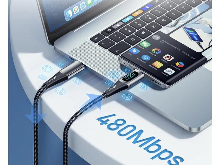 Actual product image Essager USB C — USB C (2 m, USB 3.2 Gen 1, 100 W)