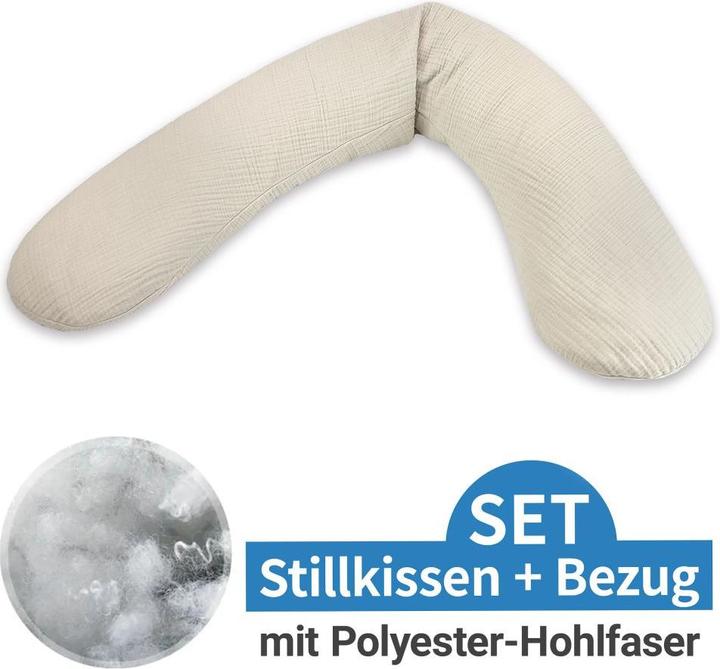 Produktbild Theraline Stillkissen "Das Original" mit Polyester Hohlfaser Füllung inkl. Bezug 190 cm (190 cm)