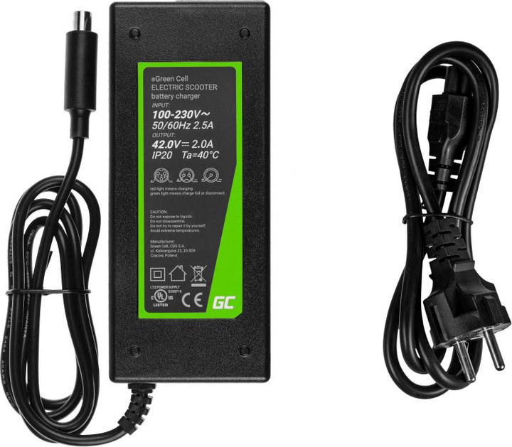 Immagine prodotto GreenCell Caricabatterie Green Cell 42V do hulajnogi Xiaomi Mijia M365, M365