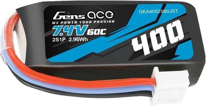 Image du produit Gens Ace Batterie 400mAh 7.4V 60C 2S1P JST (7.40 V, 400 mAh)