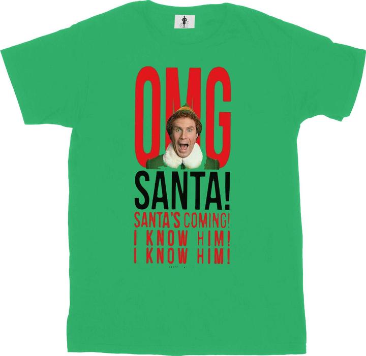 Immagine prodotto Elf OMG Santa I Know Him Maglietta Uomo (XXL)