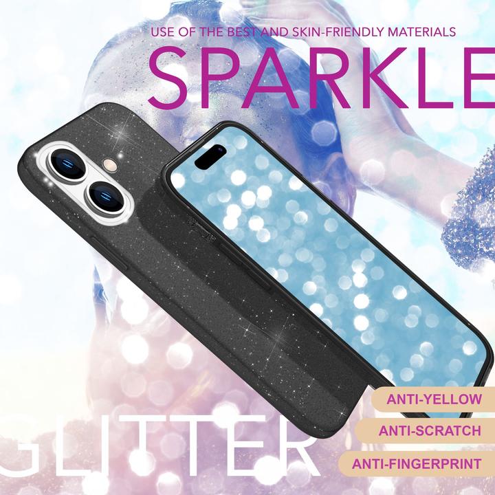 Produktbild Nalia Glitzer Hybrid Hülle (Apple iPhone 16)