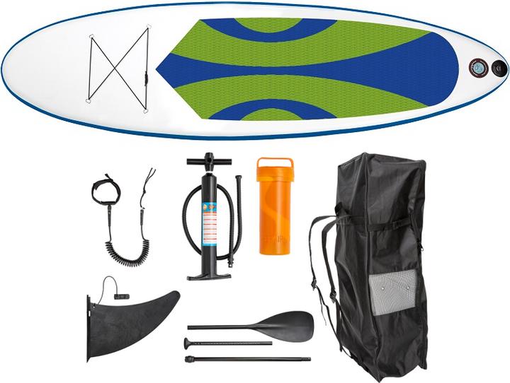 Produktbild Aqua CS CS Aqua SUP Board - Stand Up Paddleboard - 300x83x15 cm max 120 kg. Green/Blue