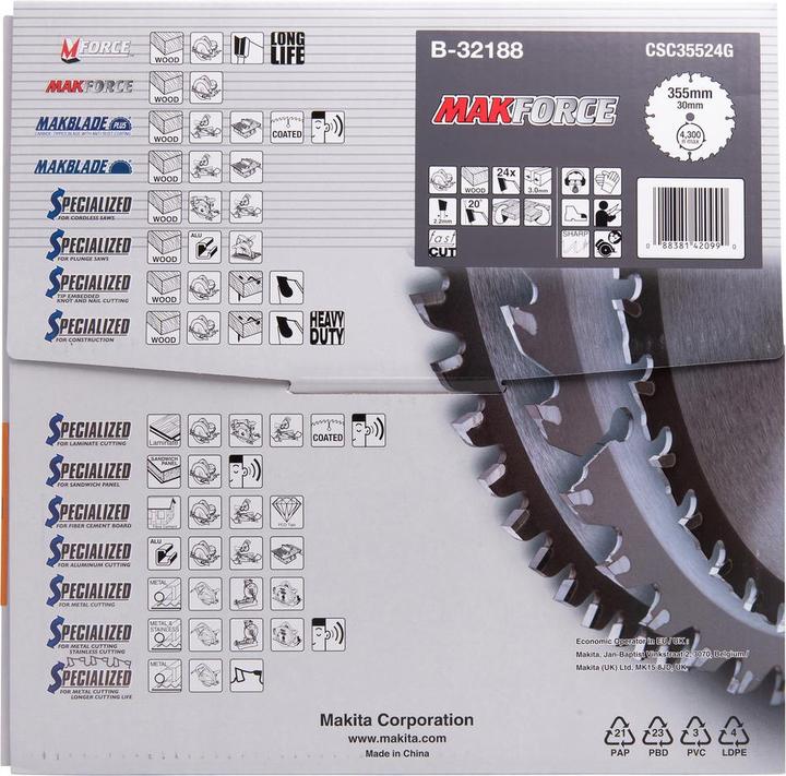 Produktbild Makita MAKFORCE Sägeb. 355x30x24Z