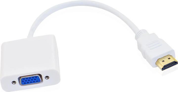 Produktbild JTI HDMI-zu-VGA-Adapter - Weiss (HDMI, 18 cm)