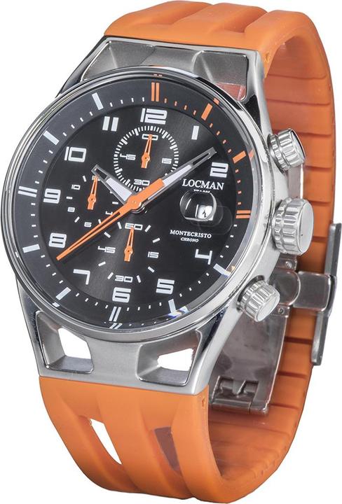 Image du produit Locman Italy Montre Homme Montecristo Chrono orange 41 mm Ref. 0542 (Chronographe, 41 mm)