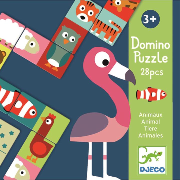 Djeco Lernspiel Domino Tiere (Multilingual)