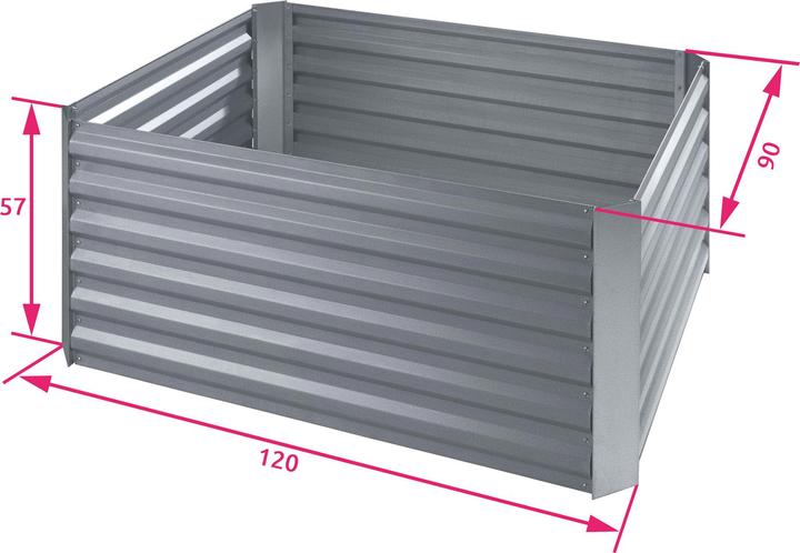 Image du produit tectake Lit surélevé en zinc pour la salvia