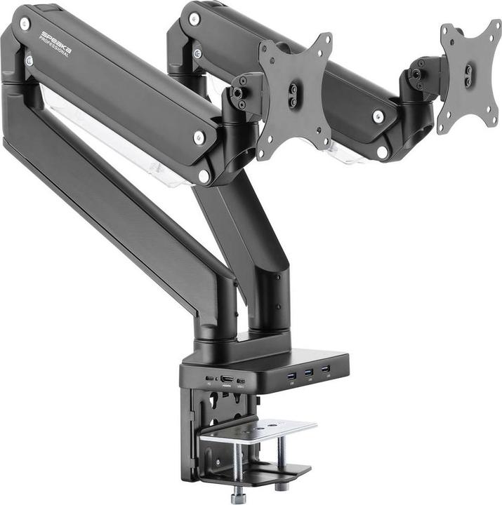 Actual product image SpeaKa Professional SP-MM-830 2-way monitor desk mount 43.2cm (17/ ) - 88.9cm (35/ ) Integrated (Table, 35")