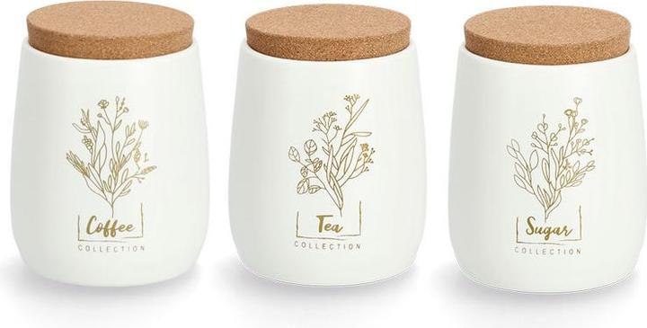 Actual product image Zeller Present Storage tin w. cork lid "Sugar", 750 ml, metal (0.75 l)