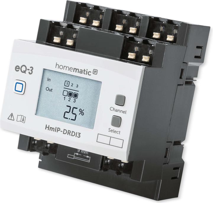 Immagine prodotto Homematic IP Attuatore di regolazione per montaggio su guida top-hat 3-fold (Attuatore dimmerabile)