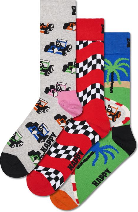 Immagine prodotto Happy Socks Confezione da 3 calzini Top Racer (confezione da 3, 41 - 46)