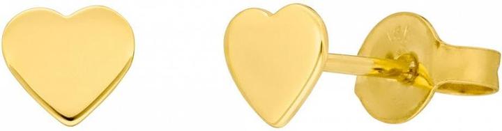 Image du produit Boucles d'oreilles coeur, or jaune 14K (Or jaune 14 K)