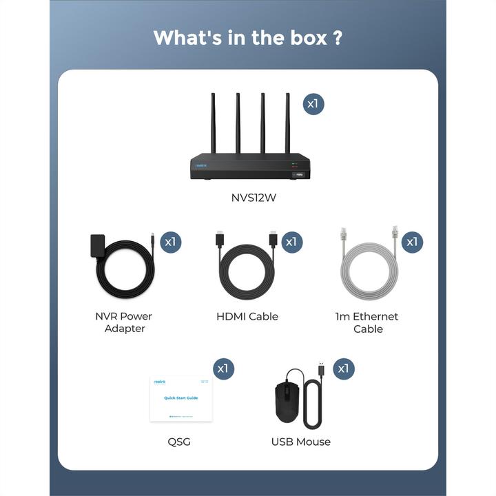 Actual product image Reolink NVS12W NVR (Network Video Recorder (NVR))