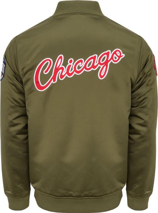 Immagine prodotto Mitchell & Ness Veste bomber in raso M&N - PATCHES Chicago Bulls oliva (XXL)