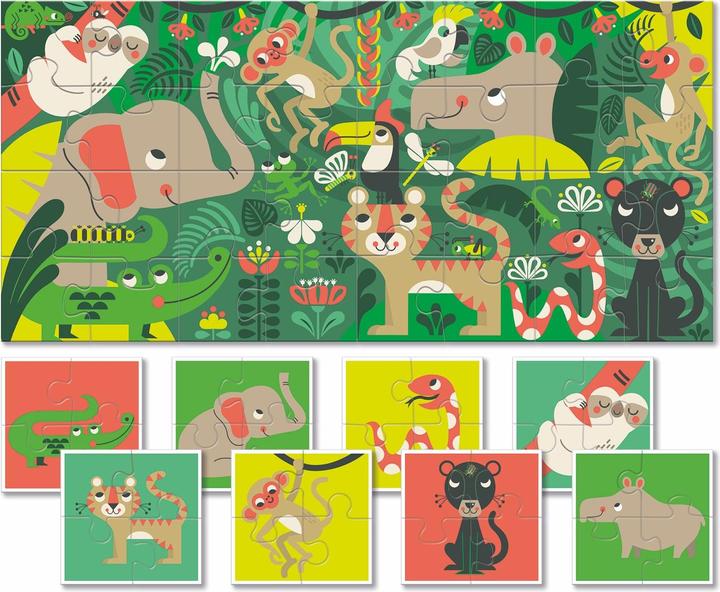 Actual product image Ludattica Puzzle da 32 Pezzi - Dudù: La Giungla (4 pieces)