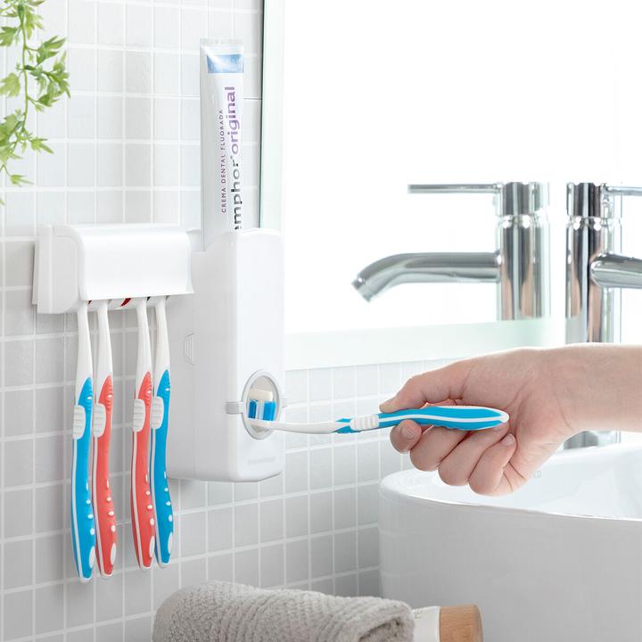 Actual product image InnovaGoods Toothpaste dispenser with brush holder Diseeth