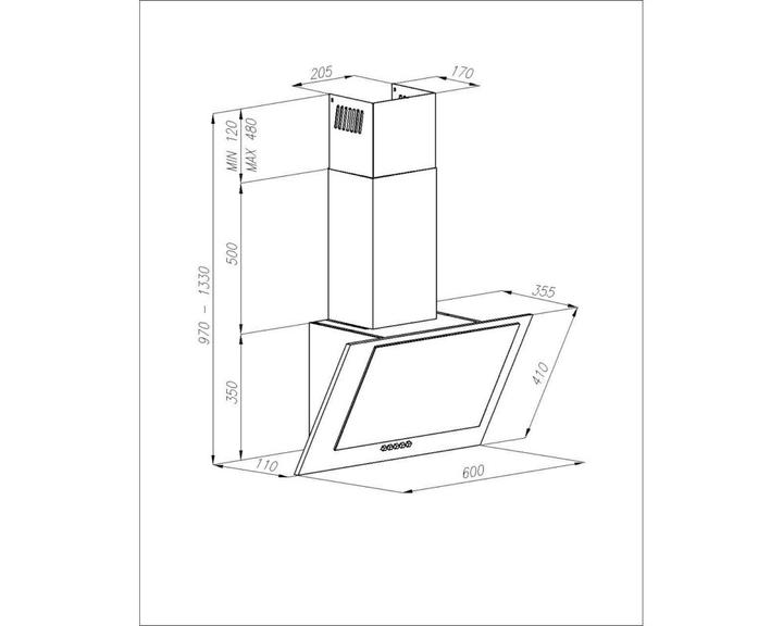 Produktbild Amica KH 17118-1 S (Wandhaube)
