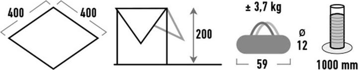 Actual product image High Peak Tarp 2 (400 x 400 cm)