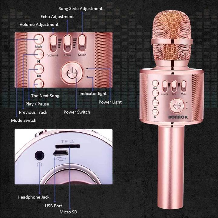 Immagine prodotto Bonaok Microfono Karaoke Bluetooth
