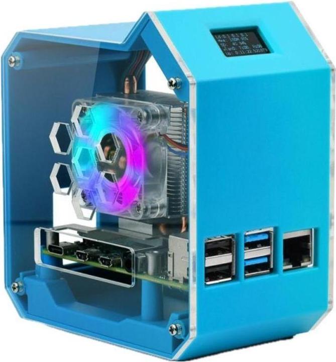 Produktbild Raspberry Pi EB121899 - Mini Tower Kit für 4B, Desktop-Computer-Gehäuse