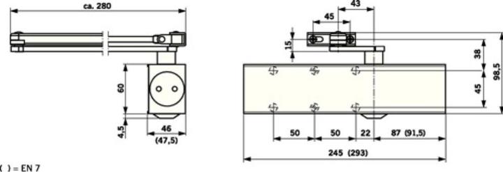 Actual product image Dormakaba TS 83 (Room door, Entrance door, Wooden door, French window, Indoor, Outdoor)