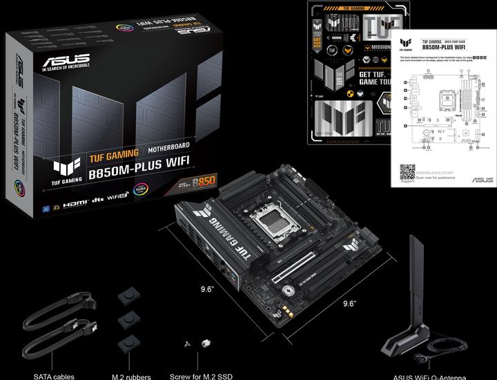 Produktbild ASUS TUF Gaming B850M-Plus Wifi (AM5, AMD B850, mATX)
