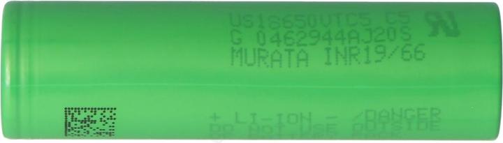 Actual product image Sony Battery US18650VTC5 maximum 30A current output (flat top) incl. battery protection box (1 pcs., 2600 mAh)