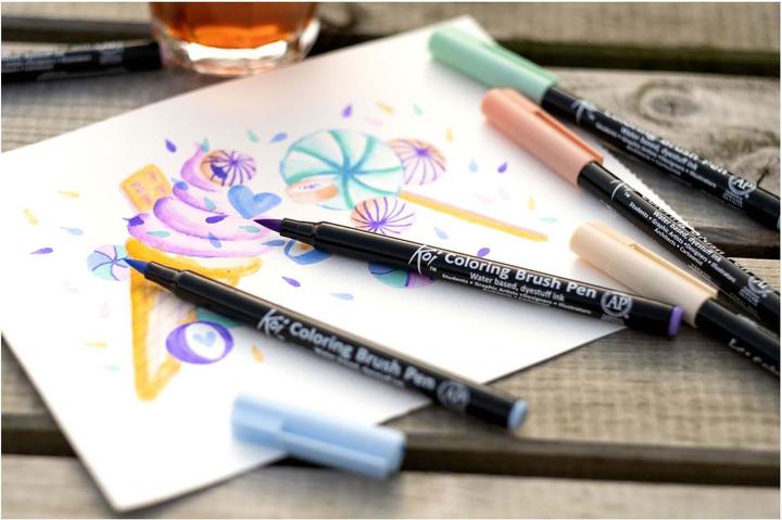 Actual product image Sakura Koi Coloring Brush Pen set Sweets | 6 colours (6 colours, 6 x)